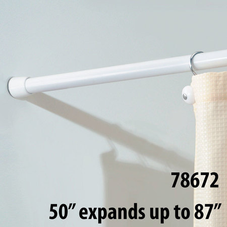 INTERDESIGN SHOWER ROD 50-87""WHT 78672